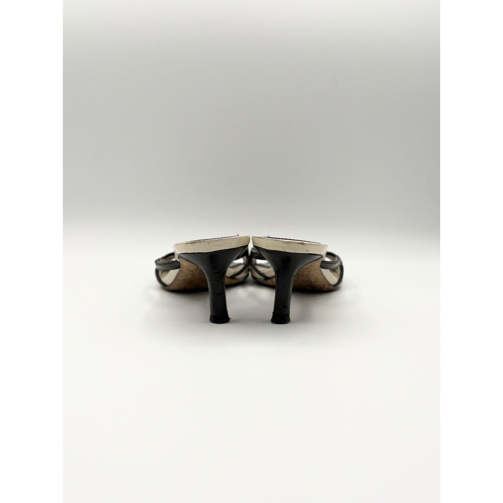 Gucci Black Leather & Canvas Kitten Heels Vintage Y2K Size EU 35.5 - Picture 7 of 13